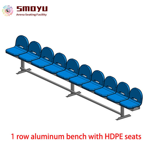 1 row aluminum bench seating