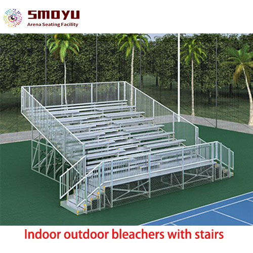 Indoor outdoor bleachers with stairs elevator for stadium seat aluminum frame work structure 