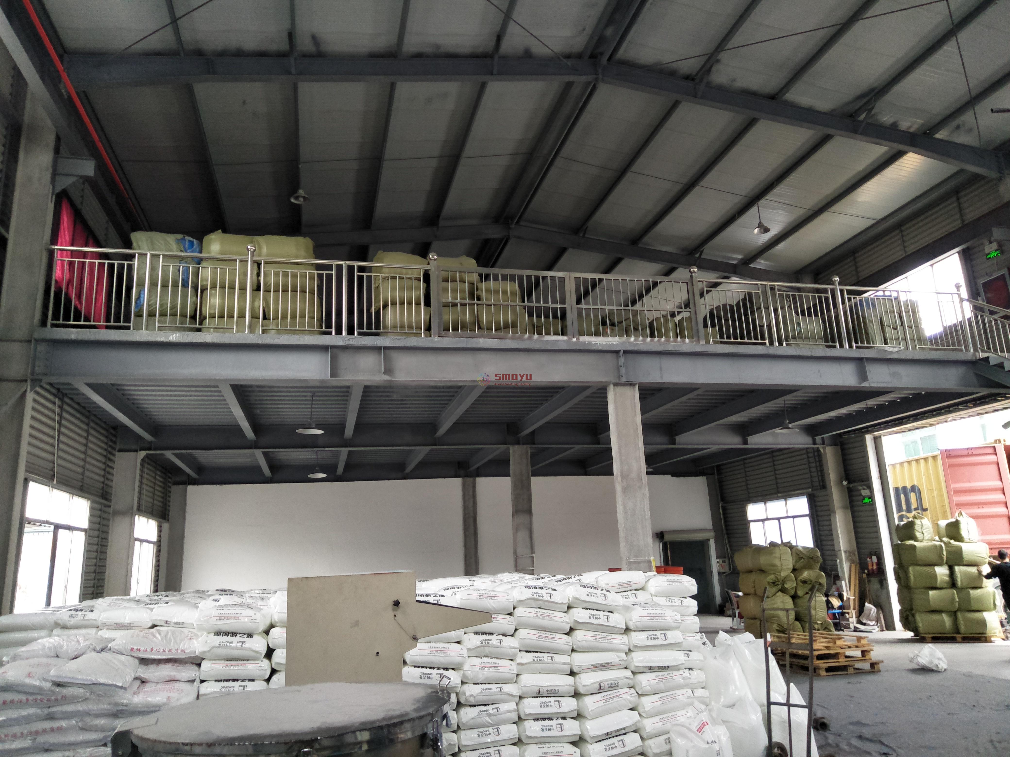 warehouse of material HDPE resin for production of <a href=https://www.arena-seating.com/High-Back-rest-plastic-HDPE-material-stadium-seat-p.html target='_blank'>stadium seat</a>