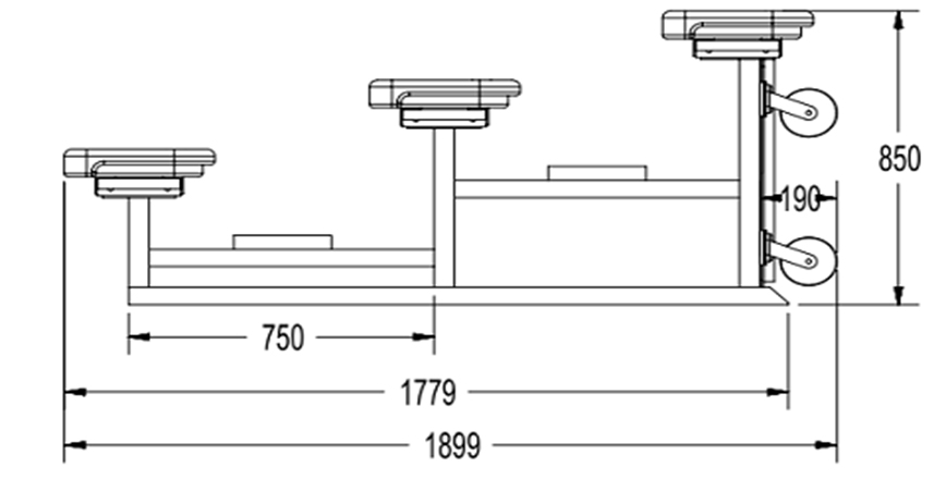 3-row Tip-N-Roll Dimension