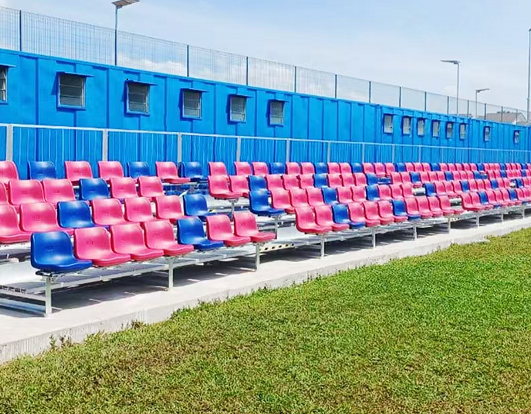 outdoor 5-row aluminum bleachers