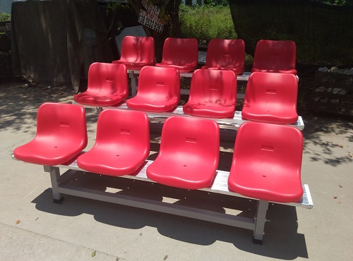 2-5 Rows Aluminum Bleachers with Back Support by SMOYU