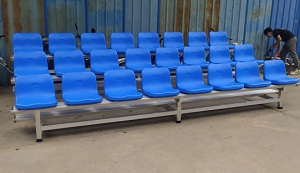 2-5 Rows Aluminum Bleachers with Back Support