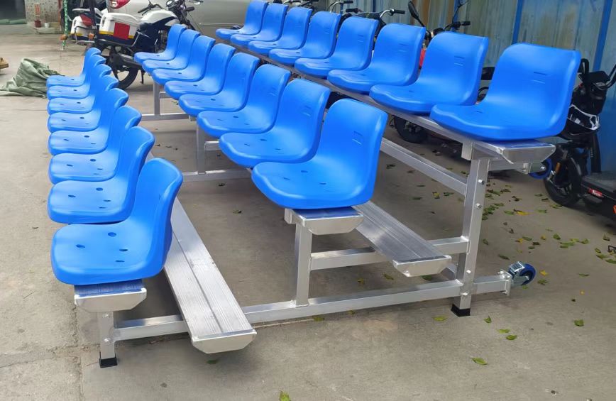 Side View Aluminum Bleachers with Back Support