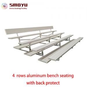 2-5 rows Aluminum bleacher Back protect Tip and roll outdoor support frame stucture
