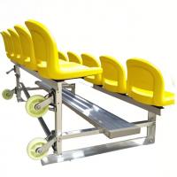 2-Row Aluminum Mobile Stadium Bleachers with Backrest Seats