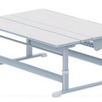Double Student Table With Manual Height Adjustable