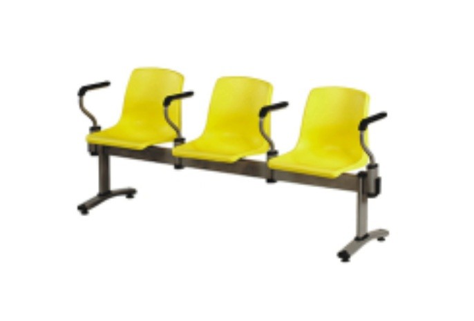 Ergonomic Plastic Airport Waiting Room Seating - Durable Public Area Bench (2-5 Seater)