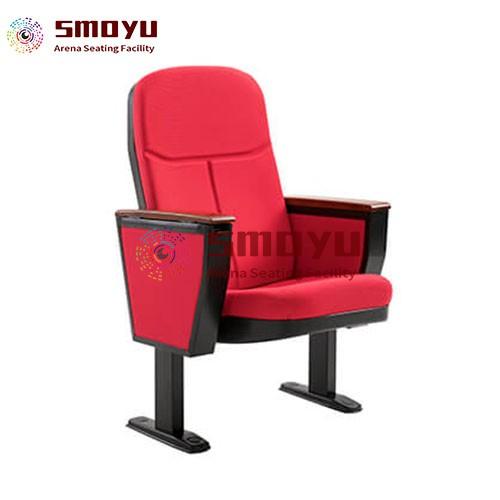 Theater Chairs with plastic frame and steel legs fixed install Cenima seating rows